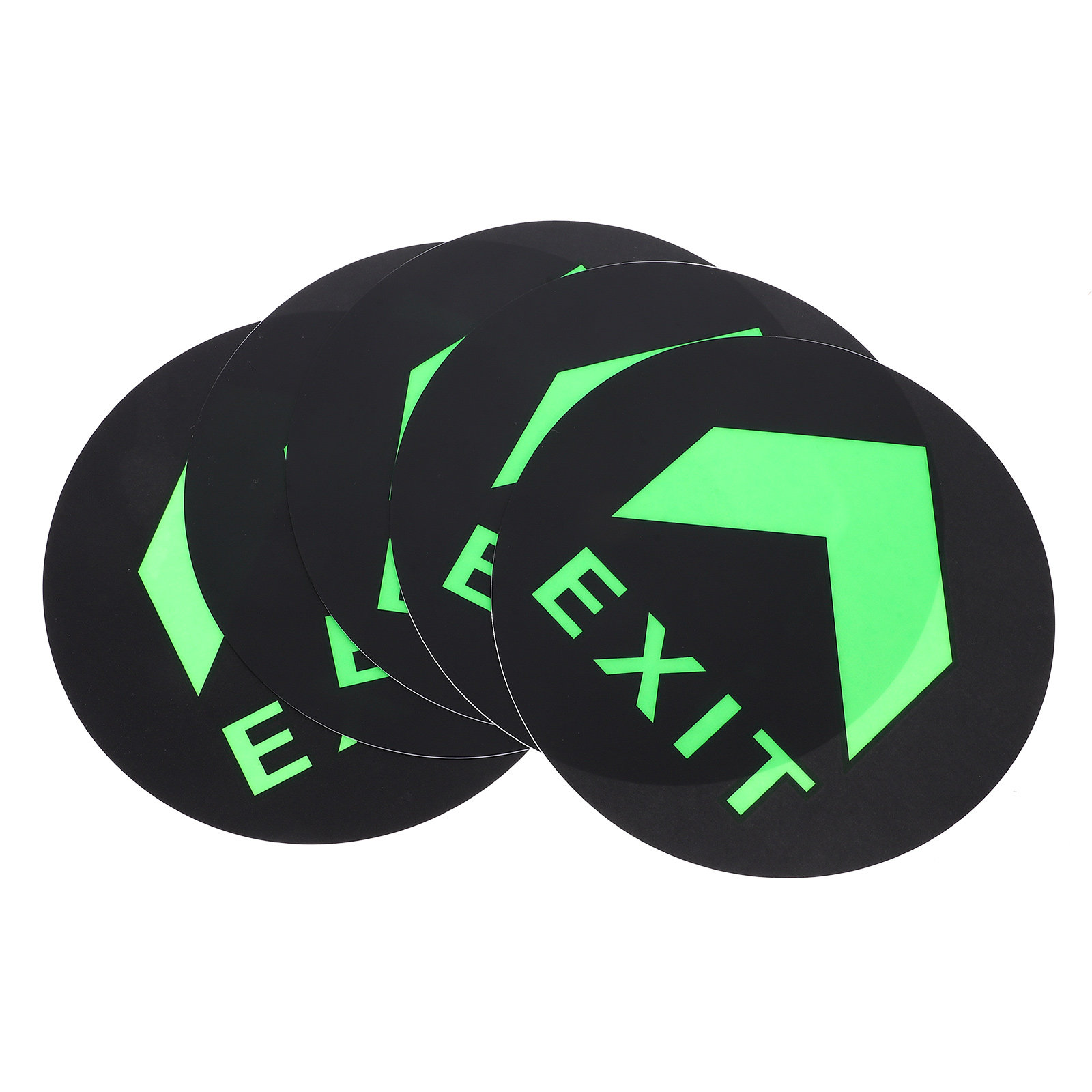 Emergency Exit Sign - 5 autocollants lumineux de sol pour