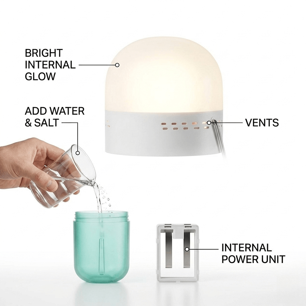 Power Outage Light - Lampe à sel portable compacte de