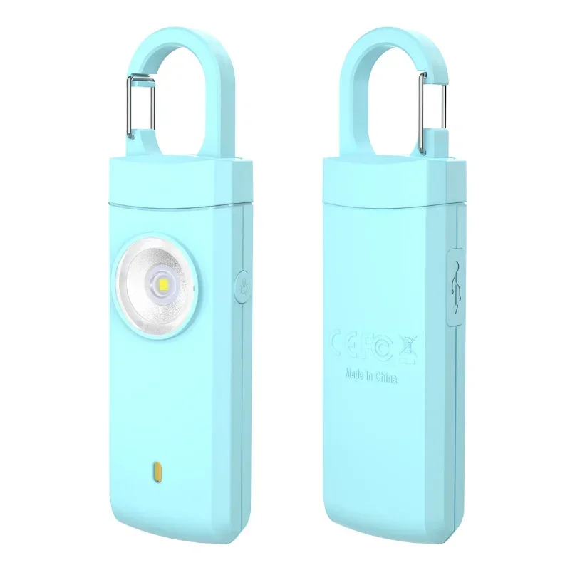 Personal Alarm Keychain - Lampe de poche LED d'auto-défense, porte-clés