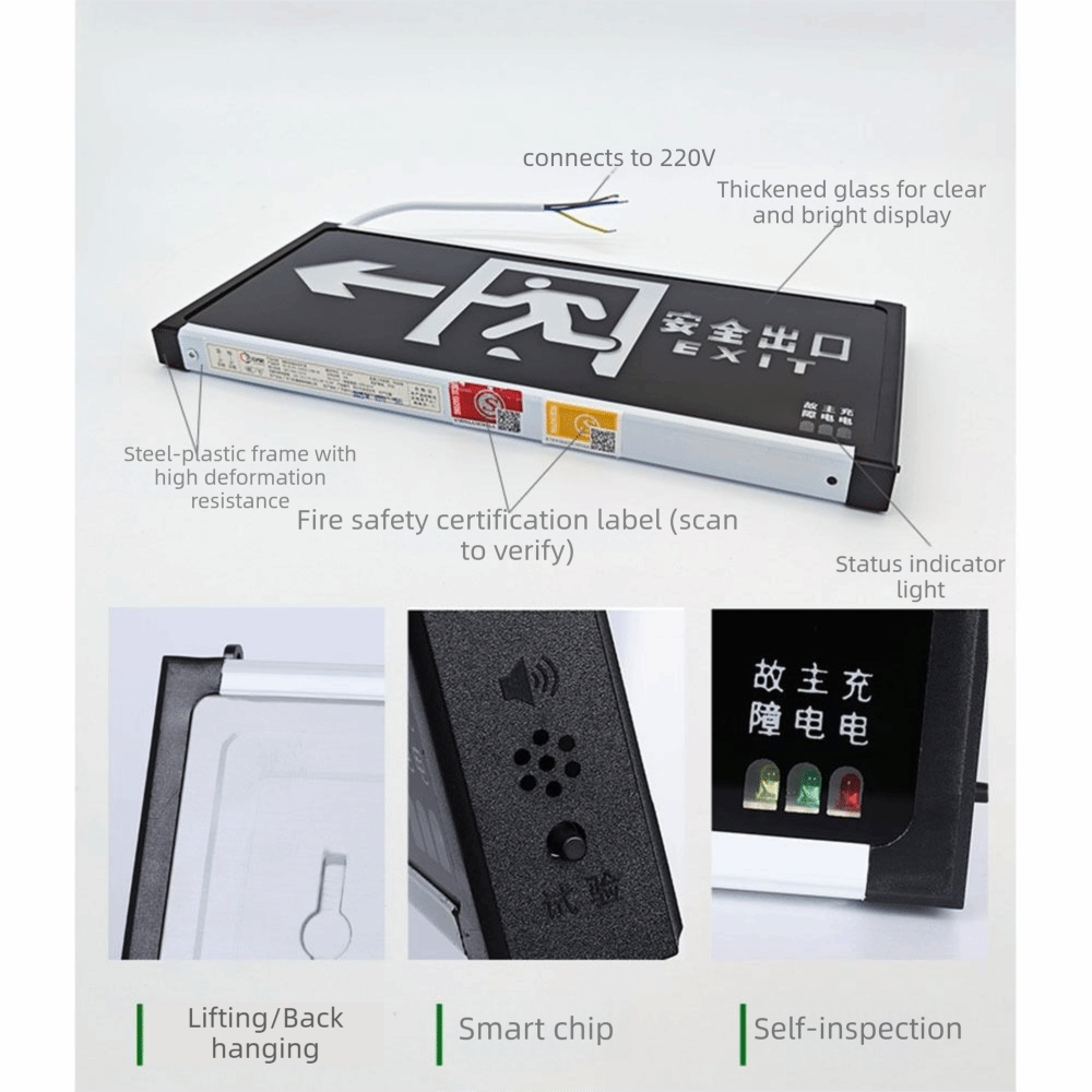 Lumière LED d'urgence pour sor - Emergency Exit Sign avis et prix